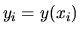 $y_i=y(x_i)$