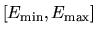 $[E_{\rm min},E_{\rm max}]$