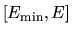 $[E_{\rm min},E]$