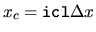 $x_c = {\tt icl}\Delta x$