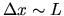 $\Delta x \sim L$