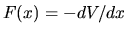 $F(x)=-dV/dx$
