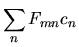 $\displaystyle \sum_n F_{mn} c_n$