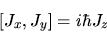 \begin{displaymath}[J_x,J_y]= i\hbar J_z
\end{displaymath}