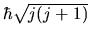 $\hbar \sqrt{j(j+1)}$