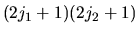 $(2j_1+1)(2j_2+1)$