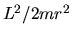 $L^2/2mr^2$