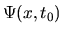 $\Psi(x,t_0)$