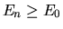 $E_n\ge E_0$