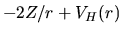 $-2Z/r + V_H(r)$