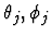 $\theta_j, \phi_j$