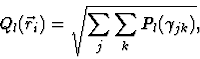 \begin{displaymath}Q_l(\vec r_i)=\sqrt { \sum_j \sum_k P_l(\gamma_{jk})},
\end{displaymath}